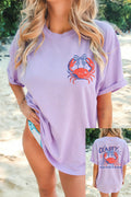 Orchid Petal CRABBY Beach Day Graphic T Shirt