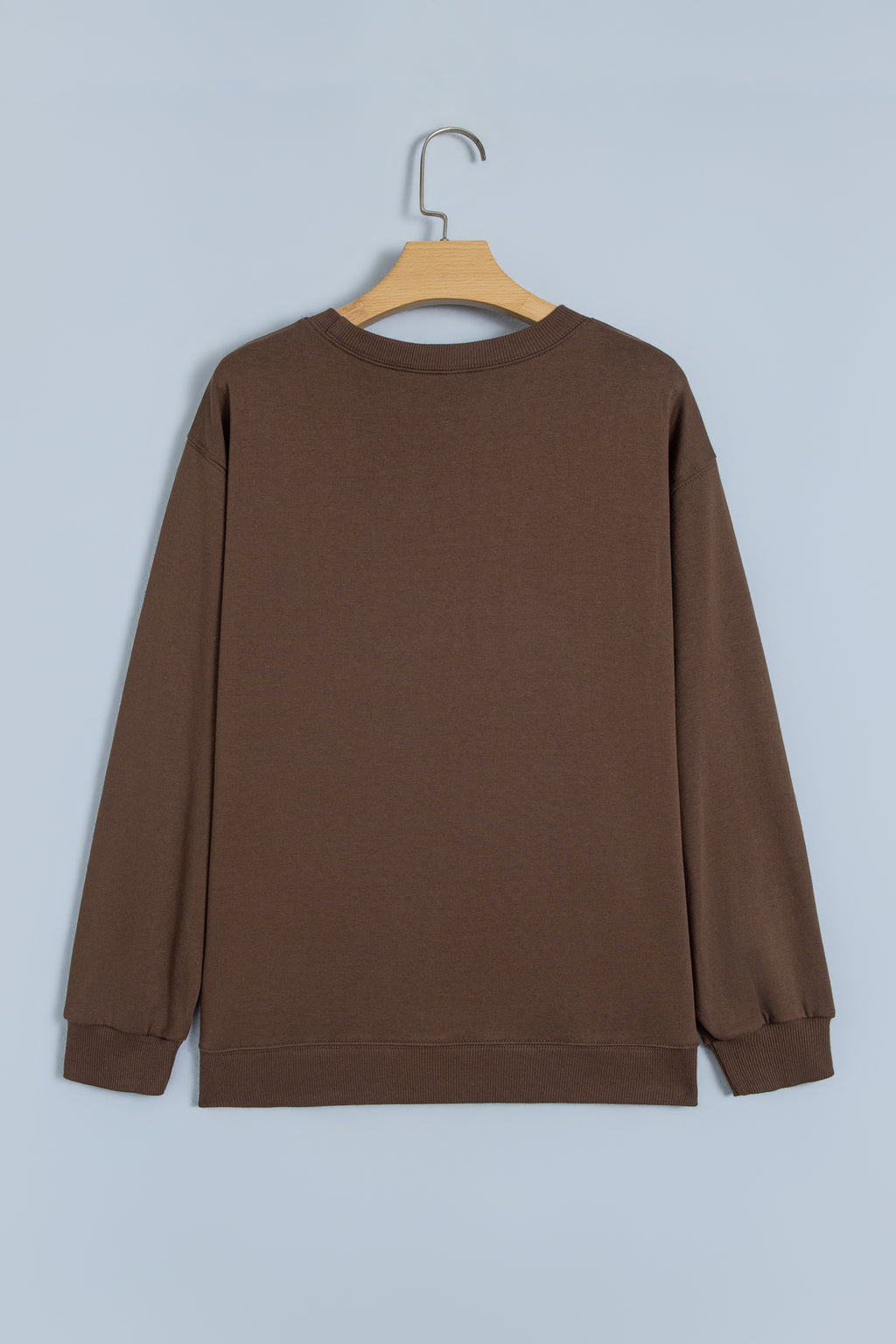 Coffee Polka Dot Slogan Print Casual Pullover Sweatshirt