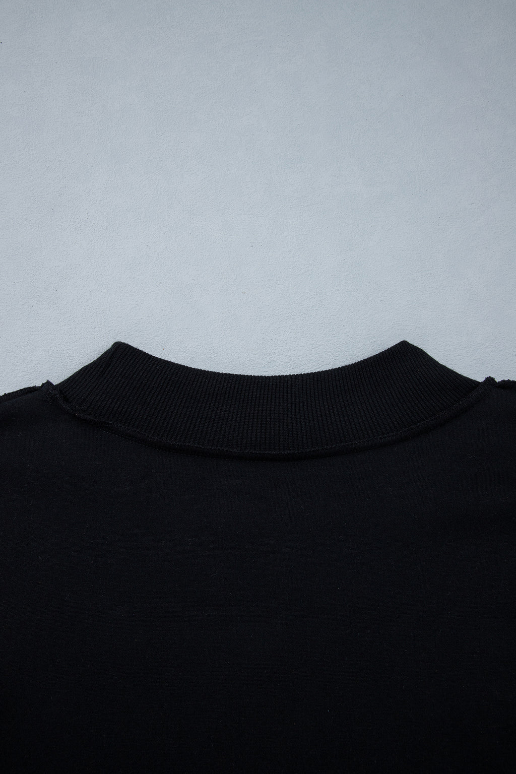 Bluing Oversize Drop Shoulder Reversible Mock Neck Sweatshirt