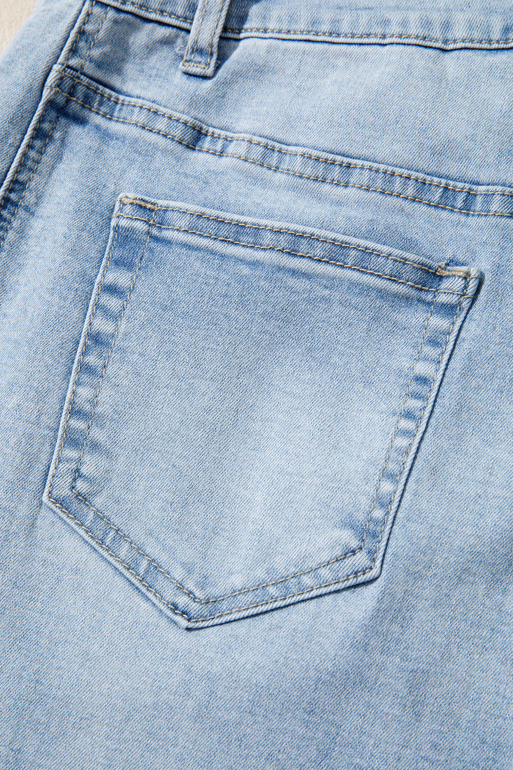 Myosotis Raw Hem Turnup Loose Ankle-length Jeans