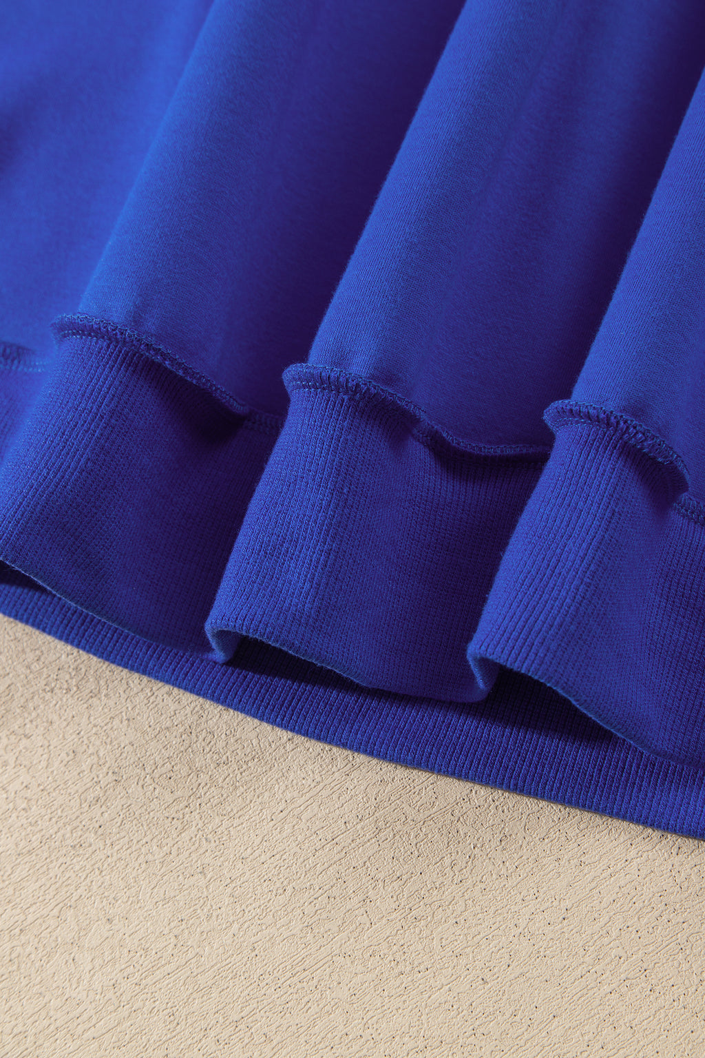 Bluing Oversize Drop Shoulder Reversible Mock Neck Sweatshirt