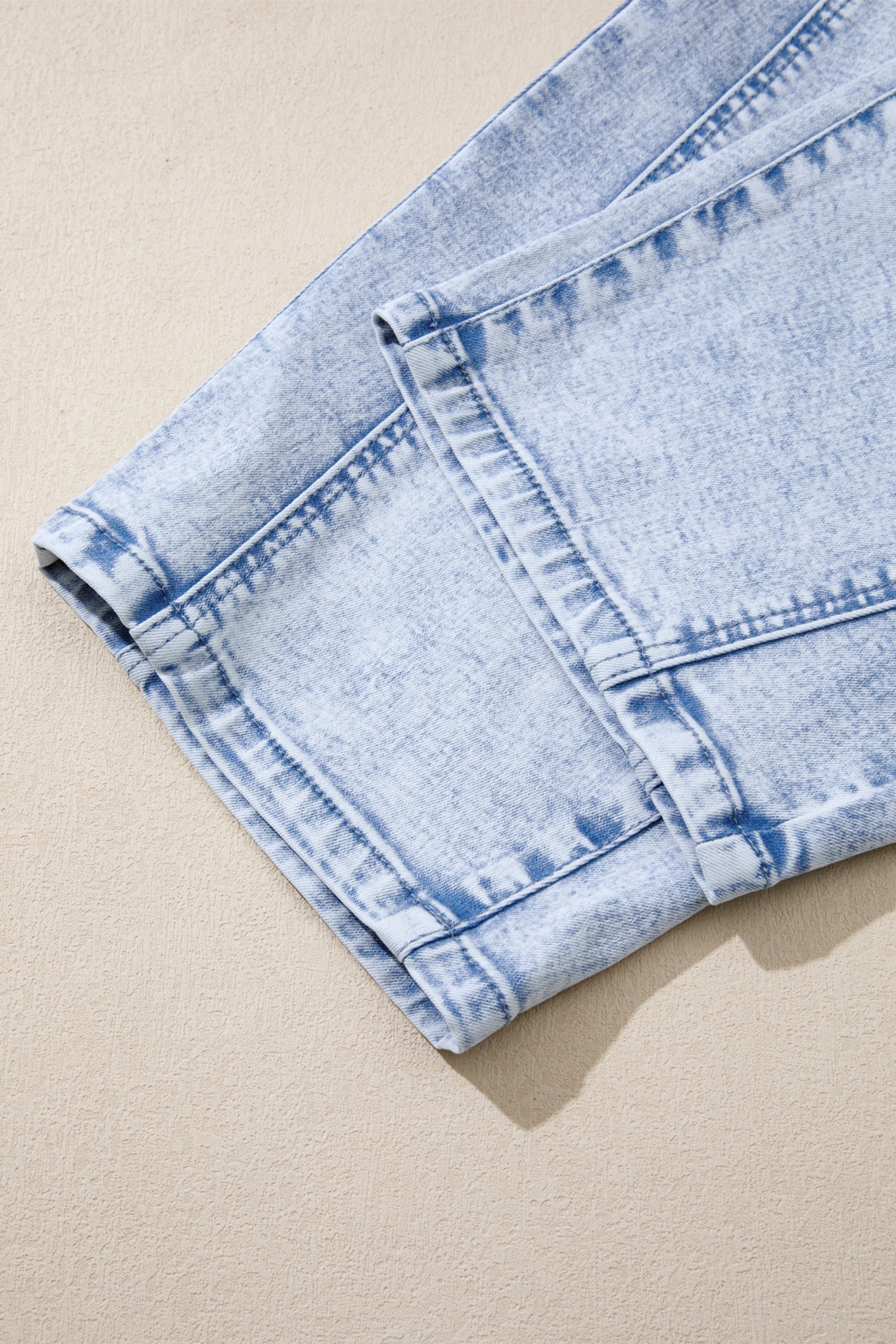 Beau Blue Light Washed Pull On Barrel Jeans