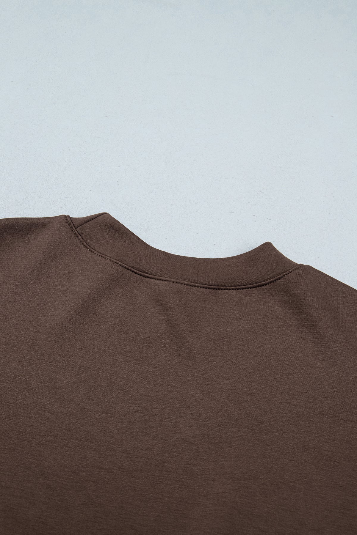 Coffee Camouflage Sleeve Crewneck Baggy Pullover Sweatshirt